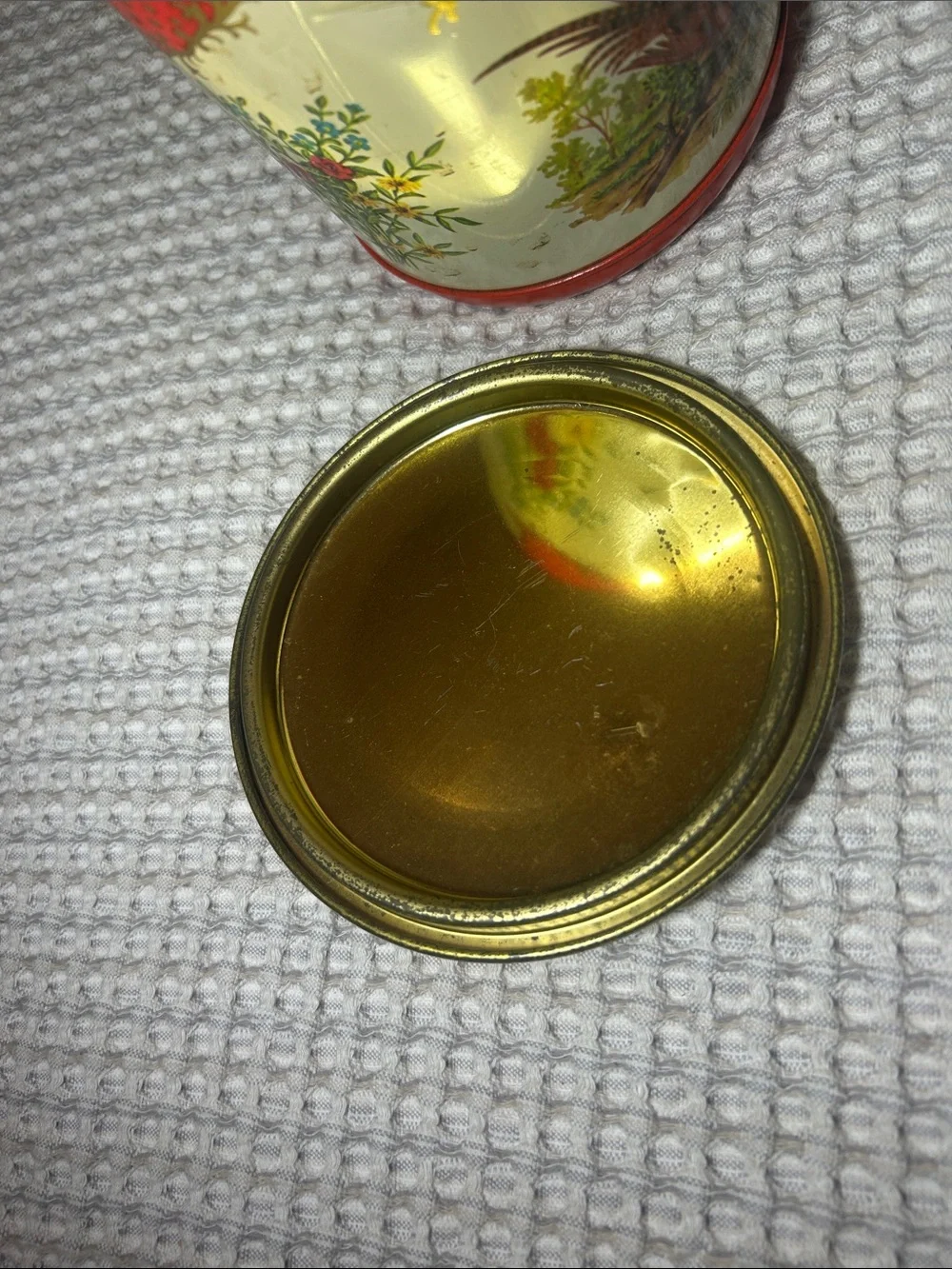 Vintage Pheasant Tin Eduscho Kaffee